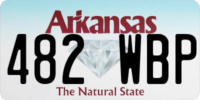 AR license plate 482WBP