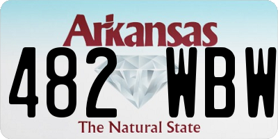 AR license plate 482WBW