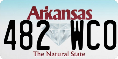 AR license plate 482WCO