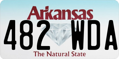AR license plate 482WDA