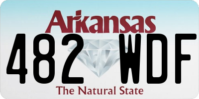 AR license plate 482WDF