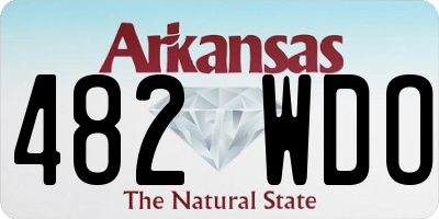 AR license plate 482WDO