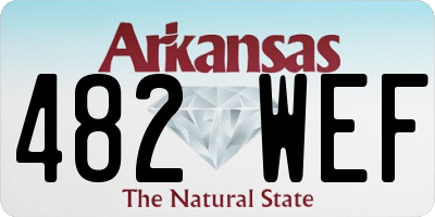 AR license plate 482WEF