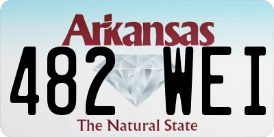 AR license plate 482WEI