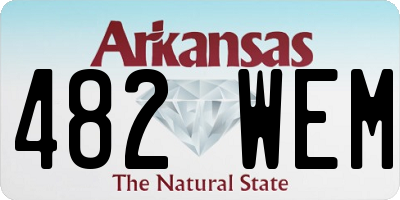AR license plate 482WEM
