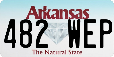AR license plate 482WEP