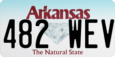 AR license plate 482WEV