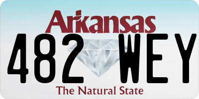 AR license plate 482WEY