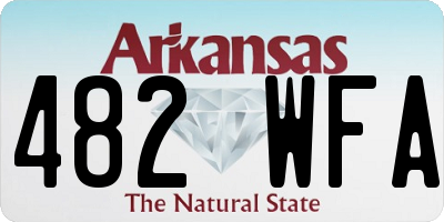 AR license plate 482WFA