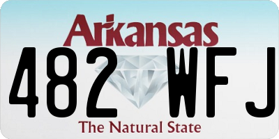 AR license plate 482WFJ