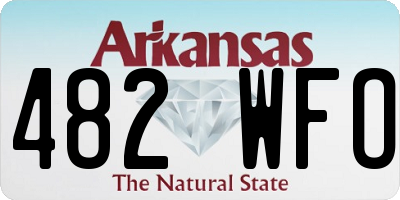AR license plate 482WFO