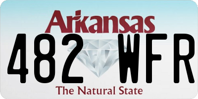 AR license plate 482WFR