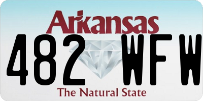 AR license plate 482WFW