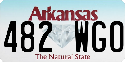 AR license plate 482WGO