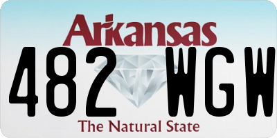 AR license plate 482WGW