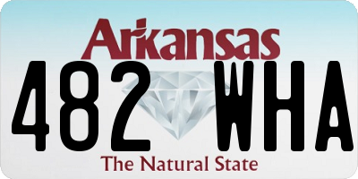 AR license plate 482WHA