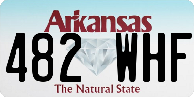 AR license plate 482WHF