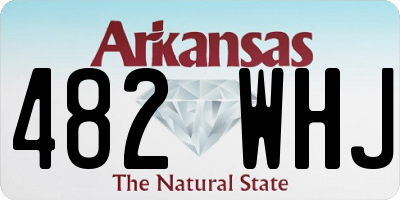 AR license plate 482WHJ