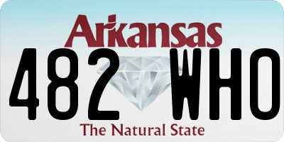 AR license plate 482WHO