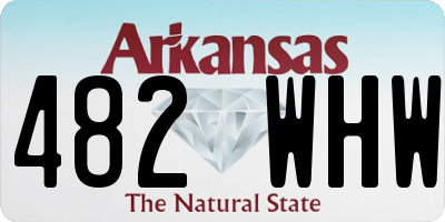 AR license plate 482WHW
