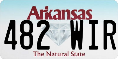 AR license plate 482WIR