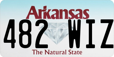 AR license plate 482WIZ