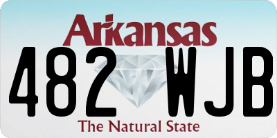 AR license plate 482WJB