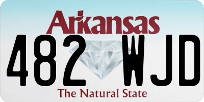 AR license plate 482WJD
