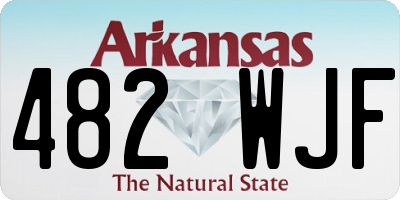 AR license plate 482WJF
