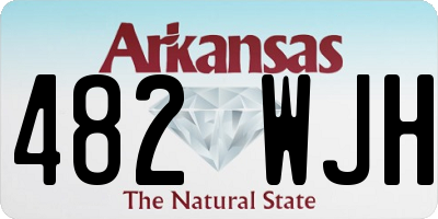 AR license plate 482WJH