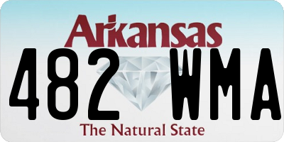 AR license plate 482WMA