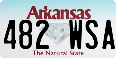 AR license plate 482WSA