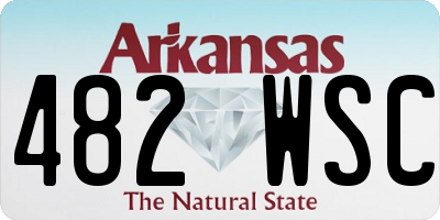 AR license plate 482WSC