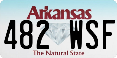 AR license plate 482WSF