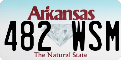 AR license plate 482WSM