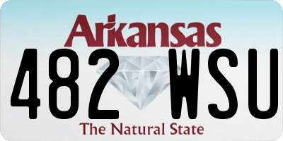 AR license plate 482WSU