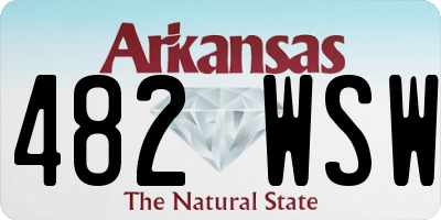 AR license plate 482WSW