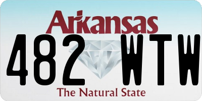 AR license plate 482WTW