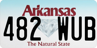 AR license plate 482WUB