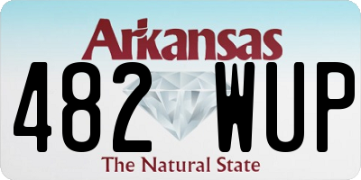 AR license plate 482WUP