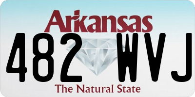 AR license plate 482WVJ
