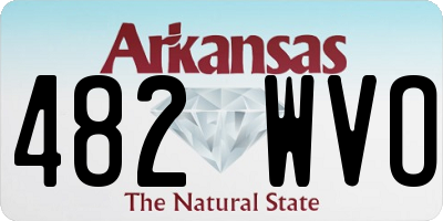 AR license plate 482WVO