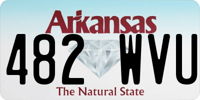 AR license plate 482WVU