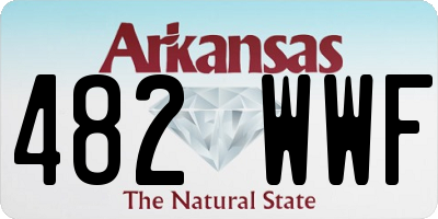 AR license plate 482WWF