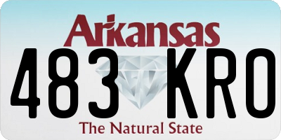 AR license plate 483KRO