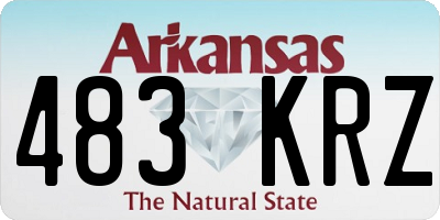 AR license plate 483KRZ