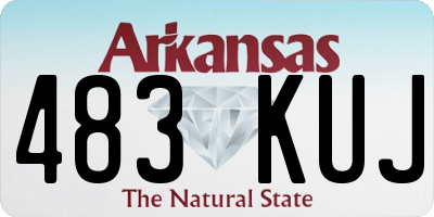 AR license plate 483KUJ