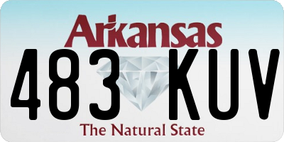 AR license plate 483KUV