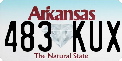 AR license plate 483KUX