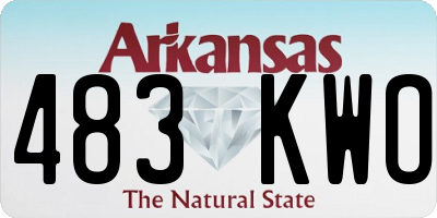 AR license plate 483KWO
